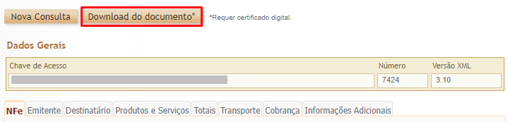 Como baixar NF-e completa: passo a passo